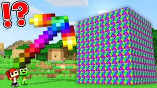 Baby JJ and Mikey MINE BIGGEST RAINBOW CUBE in Minecraft Challenge? - Maizen