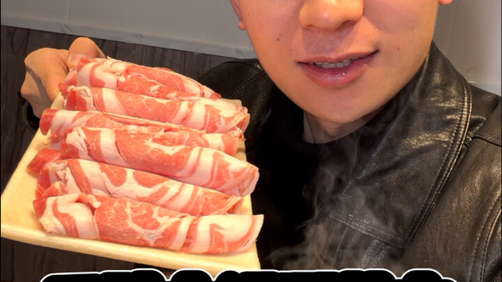 It’s cold out—hot pot with beef tripe and slices of mutton, plus a little drink, really warms you ri