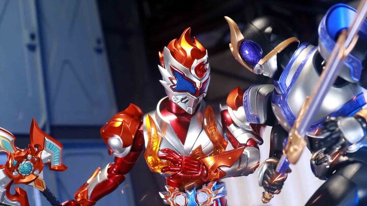 [Stop-motion animation] The clash between the Titan Sword and the Molten Blade! Armor Hero Nava vs. 