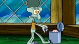 Spongebob returns to Bikini Castle, Squidward gives up and throws his brain into the trash can