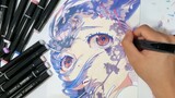[Painting process] Can hand-painted Gaussian blur?