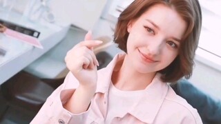 It's so easy for Angelina Danilova to play cute in the Korean way