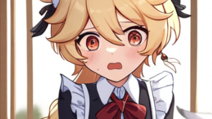 The traveler who secretly put on a maid costume was gradually transformed into a maid.