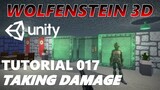 How To Make An FPS WOLFENSTEIN 3D Game Unity Tutorial 017 - TAKING DAMAGE