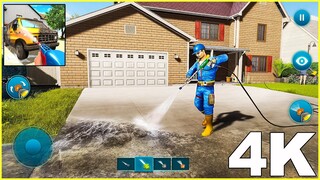 Power Washing Clean Simulator Android Gameplay (Mobile , Android, iOS, 4K, 60FPS) - Simulation Games