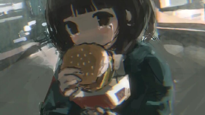 เด็กหญิงกินแมคโดนัลด์จนร้องไห้