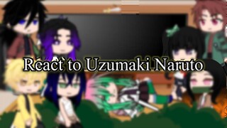 Demon Slayer (some hashiras) react to Uzumaki Naruto //short\\