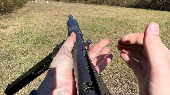 【4K】Sten Mk II Submachine Gun First-Person Full-Auto Fire Gameplay