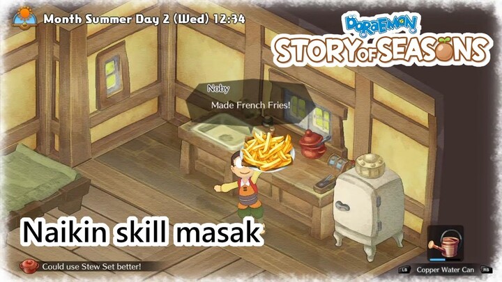 Cara naikin skill masak, dapetin uang jadi jualan makanan - Doraemon Story of Seasons Indonesia