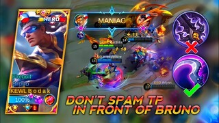 DON'T SPAM TP IN FRONT OF BRUNO | TOP GLOBAL BRUNO BEST BUILD 2021 - MARKSMAN JUNGLE META