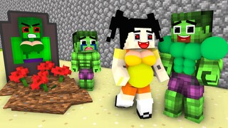 Monster School :  Squid Game Parody Mistake Bad Baby Hulk - Sad Story - Minecraft Animation