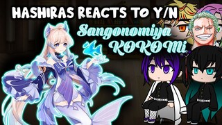 Hashiras Reacts to y/n as Sangonomiya Kokomi (Genshin Impact) || Gacha Club ||