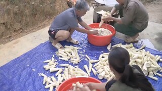 Măng Phơi Nắng Vàng - Sườn Tảng Lên Mâm _ Đôi Đũa Tre