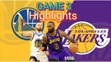 LOS ANGELES LAKERS VS GOLDEN STATE WARRIORS GAME 3 HIGHLIGHTS