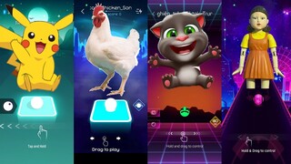 Pikachu - Chicken Song - Talking Tom - Squid Game