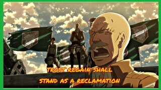 Legendary Anime Quotes - Dot Pixis (Trost Regain Shall Stand As A Reclamation)