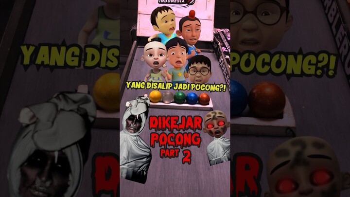 Ada pocong Ipin 😱😱  Lari Upin, Mail, Ehsan, Jarjit, Fizi!! Jangan sampe disalip!! | MRI #Shorts