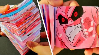 Perfectly restored hand-painted flip book animation | Gohan vs. Majin Buu