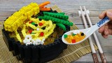 Lego Ramen ไปร้านราเม็งกันเถอะ! - การทำอาหารแบบสต็อปโมชั่นและเลโก้ ASMR