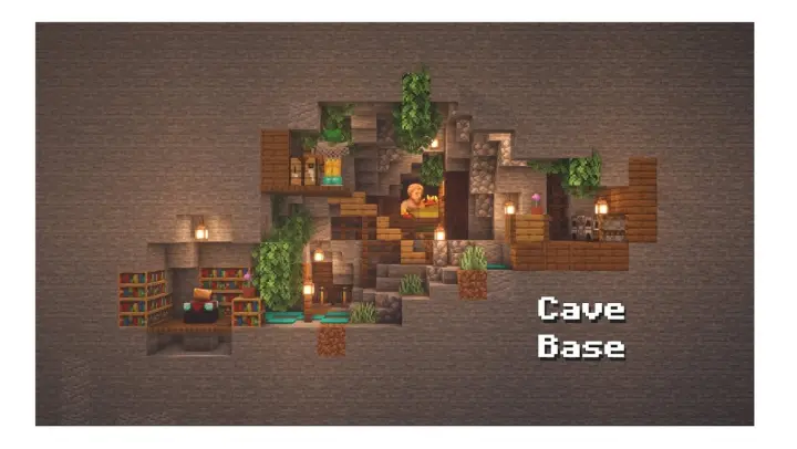 Minecraft: Building a Cave Base! (Timelapse)