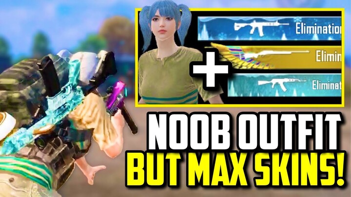 USING NOOB OUTFIT BUT WITH ALL MAX SKINS!! | PUBG Mobile - Bilibili