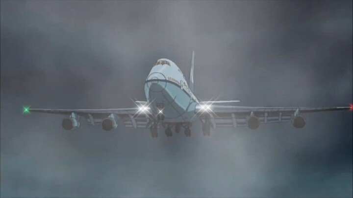 sky japan flight 865 landing crash animation