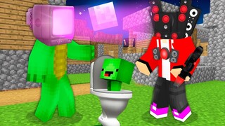 JJ and Mikey Became TV Man and SPEAKER MAN SKIBIDI TOILET EXE At 3 am in Minecraft - Maizen