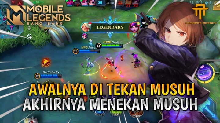 AWALNYA DI TEKAN, AKHIRNYA MENEKAN | GAMEPLAY MLBB