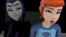 Raven kissed Gwen by Redmoa