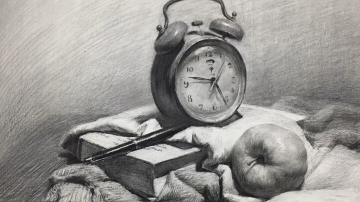 Still Life Sketch: Alarm Clock – Complete Version