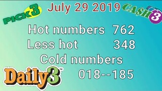 Daily 3 Lottery Pick3 Cash3