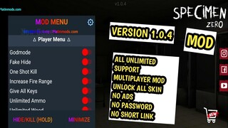 SPECIMEN ZERO APK MOD VERSION 1.0.4 APK ALL UNLIMITED WITH TAGALOG COMMENTATOR