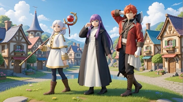 Frieren Trio - Sometimes enjoyment is silent☺️🌸🌷