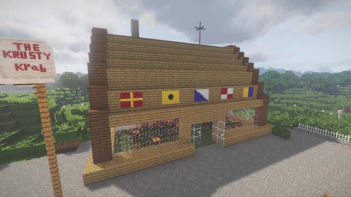 【Minecraft】Recreating Krusty Krab And Spongebob