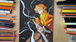 Gambar Tangan [Demon Slayer] Zenitsu Agatsuma