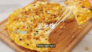 Pizza ngô ngọt & Xiên chiên cổng trường 🤤 #videohaynhat