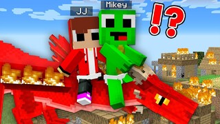 We Adopted Dragons In Minecraft Baby JJ and Mikey challenge (Maizen Mazien Mizen)