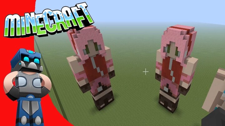 Tutorial Pixel Art Sakura Skin 3D / Como hacer a Sakura Pixel Art Naruto Minecraft