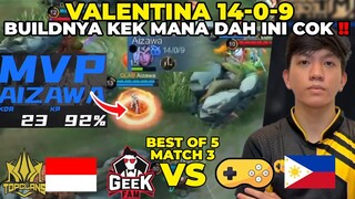 VALENTINA BISA BEGINI YA 14-0-9 ‼️ INI BUILDNYA KEK GIMANA DAH BS GILA BGNI - GEEKFAM VS GAMELAB