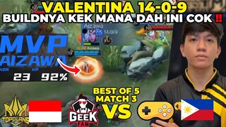 VALENTINA BISA BEGINI YA 14-0-9 ‼️ INI BUILDNYA KEK GIMANA DAH BS GILA BGNI - GEEKFAM VS GAMELAB