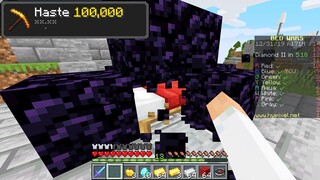 I secretly used Haste 100,000 in Minecraft Bedwars...