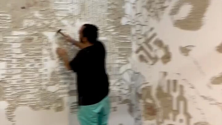 Sculptural Art Born from Raw Walls