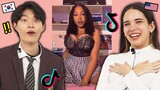Korean Teen and American React To Outfit Change Challenge TikTok!!