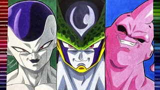 FREEZA | CELL | MAJIN BOO [Dragon Ball Z] - Anime Drawing