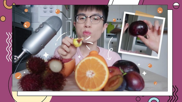 [ASMR]|Ổi, chôm chôm, mận khô, cam bưởi, …