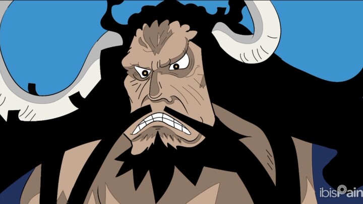Draw kaidou onepiece and animated to 3d