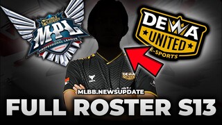 PENGUMUMAN FULL ROSTER DEWA UNITED MPL SEASON 13!!