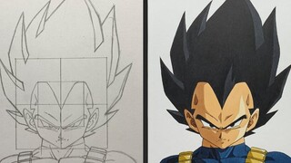 วิธีการวาด Vegeta ง่าย - Dragon Ball Z