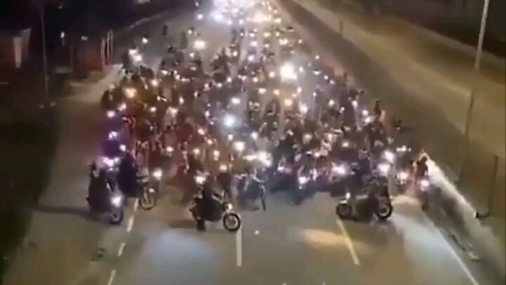 I hear you guys complain about motorcycles revving their engines in public? You want to ban them? No