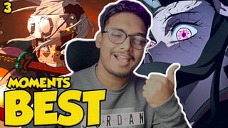 REACTING ON DEMON SLAYER SEASON 2 BEST MOMENTS (BBF Reacts Ep 3) - BBF LIVE